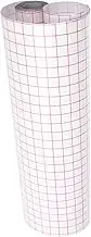 Heat Transfer Tape Red Grid Vinyl Transfer Paper Easy Peel Malleable for DIY 100mm x 10m Roll for Vinyl