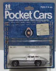 1970's Tomy Pocket Cars 1956 Mercedes 300SL Gullwing , Mint in Pack