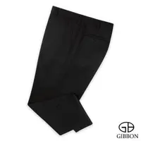 在飛比找森森購物網優惠-GIBBON 大尺碼厚質款淡光澤平口西裝褲‧黑色