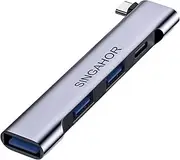 USB C Hub, 4-Port USB Splitter, USB Multiport Adapter for PC with 60W Fast Charge, 1 USB 3.0 Port and 2 USB 2.0 Ports for MacBook Air/Pro, iPad Pro, Laptops and More Type C Device