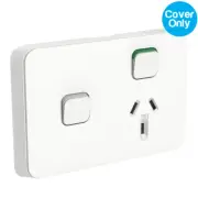 Clipsal Iconic Single Powerpoint + Extra Switch 10A Skin White | 3015XC-VW