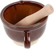 Hand Crank Spice Crusher Ceramic Masher Pestle Grinding Bowl for Kitchen Easy to Use and Store for Seasoning