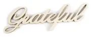 CousinDIY Unfinished Wood Script Phrase-Grateful 5A002F6T-1268