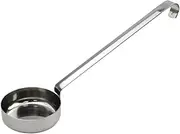 10.55" Stainless Steel 201 Pizza Sauce Spoon Kitchen Ladles with Hooks and Long Handles for Stirring,Portioning and Serving Soups