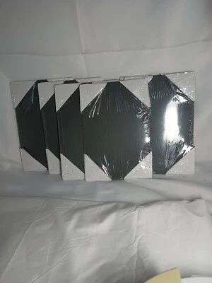 6 Pieces Slate Cheese Board with 12" x 8" Black Charcuterie Boards N...