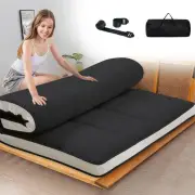 BOZTIY Japanese Floor Mattress 4 in, Polyester Fill Tatami Mat Sleeping Pad Roll