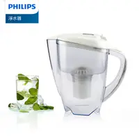 在飛比找PChome24h購物優惠-PHILIPS 飛浦利 超濾帶計時器3.5L濾水壺(白) A