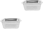 2pcs Outdoor Grilling Basket Multi Function Bbq Tray for Meat Vegetables Durable and Easy to Clean for Camping Picnics and Barbecue Enthusiasts