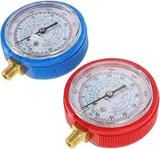 Mobestech 1 Pair High Low Pressure Gauge Set Air Pressure Testing Tool for Refrigeration Repair