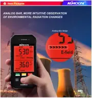 EMF Tester Meter Electromagnetic Radiation Electric - Magnetic Detector Reader