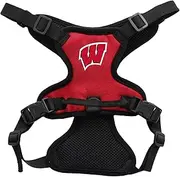 Littlearth Unisex-Adult NCAA Wisconsin Badgers Front Clip Pet Harness, Team Color, Medium