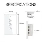 MOES WiFi RF Smart Light Dimmer Switch Wall Touch Glass Panel Alexa Google APP H