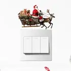 Santa Claus Elk Wall Sticker DIY Wall Art Decor Removable