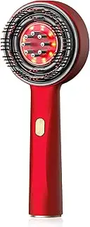 oolong Scalp Massager, Red Light Head Massager Scalp, Multi-functional Electric Hair Massager Brush with IPX7 Waterproof, Cordless, Hair Oil Applicator for Scalp, Hair, Head, Muscle Relax（Red）