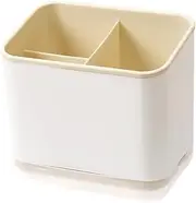 Utensil Holder, Cutlery Drainer Sink Caddy Silverware Organizer Basket Dish Drying Rack, Kitchen Storage Accessories for Chopsticks, Knives, Forks and Spoons (Apricot)