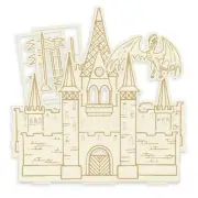P13 Light Chipboard Decoration Base 8"X8"-Once Upon A Time, Castle