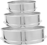 TOBBOMEY 3pcs Stainless Steel Mesh Strainer for Gardening Soil Sifting Precision Soil Sieve for Pottery and Laboratory Use Easy to Clean for Particle Separation