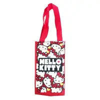 在飛比找樂天市場購物網優惠-小禮堂 Hello Kitty 方形保冷水壺袋 (紅滿版款)