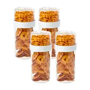4PK iDesign Fresh Stack N Snack Double Sided Pantry Food Container Clear Large