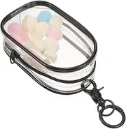 VANZACK 1Set Portable Clear Figure Display Bag Transparent Doll Storage Organizer with Stylish Hook for Dust Protection and Convenient Display of Dolls for Travel and Daily Use