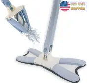 360 X Floor Mop Hands Free Self Wringing Reusable Wet & Dry Microfiber Rotatable