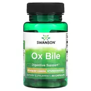 Swanson, Ox Bile, 90 mg, 60 Capsules