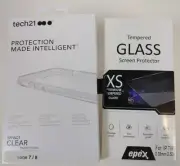 Tech 21 Impact Clear Case for iPhone 7 iPhone 8 CLEAR/MATTE + screen protector