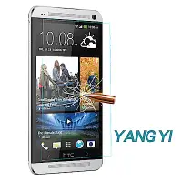 在飛比找Yahoo奇摩購物中心優惠-YANGYI揚邑 HTC M7 防爆防刮防眩弧邊 9H鋼化玻