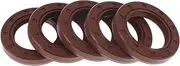 X AUTOHAUX Universal Oil Seal TC Double Lip W Steel Spring Seal Ring Rotary Shaft Seal 29x45x7mm High Pressure FKM Rubber Brown 5 Pcs
