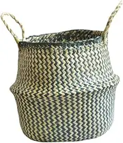 LABRIMP Woven Laundry Basket Large Collapsible Laundry Baskets Foldable Laundry Basket Collapsible Laundry Hamper Woven Laundry Hamper Laundry Basket Foldable Wicker Basket Plant Wooden