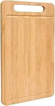 AIMALL Double-Sided Bamboo Cutting Board 13.38in with Handle – Durable, Mildew-Resistant, Non-Slip Design, Vertical Storage, Thick Chopping Board for Kitchen