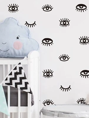 Kids Eye Print Decal Sticker Baby Nursery Home School Kids Room Wall Accent
