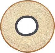 [Tofficu] Hard Hat Sun Shade Visor Breathable Straw Sunshade for Outdoor Workers Full Brim Protection Against Rays for Construction Gardening and Camping Activities