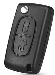 gohantee 2 Buttons Car Key Fob Case, Flip Folding Key Fob Cover Shell Peugeot Compatible with 107 207 307 307S 308 407 607 C-itroen Berlingo C2 C3 C4 C5 C6 C8 Xsara CE0536