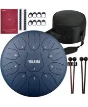 Steel Tongue Drum Percussion Instrument 11 Noteses 12 inch Dark blue