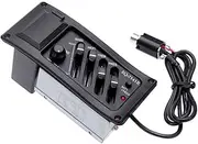4-Band EQ Equalizer Piezo Pickup EQ-7545R Pre-Amp Acoustic Guitar Preamp Amplifier Tuner Black