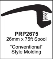 PRECISION Universal Glass Molding-26mmx75ft CONVENTIONAL Style Molding