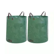 2Pcs 500L Large Garden Waste Bag Lawn Garden Leaf Grass Reusable Rubbish Bags