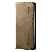 For Huawei P30 Pro Denim Texture Casual Style Horizontal Flip Leather Case with Holder & Card Slots & Wallet(Khaki)