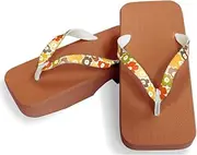 Hajime(一歩) [One Step] [Hajime] Geta Clogs, Soft and Water Resistant, Made of Sponge, 10.6 inches (27 cm), BR/Large Flower 4, Large Flower 4 (Flower 4/27), flower 4, 27.0 cm