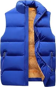 [KEOYA] Men's Winter Warm Padded Puffer Vest Sherpa Fleece Lined Vest