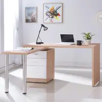 在飛比找ETMall東森購物網優惠-Boden-凱希4.9尺多功能旋轉桌/工作桌/辦公桌(雙色)