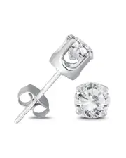 Silver 0.71 ct. tw. Diamond Earrings