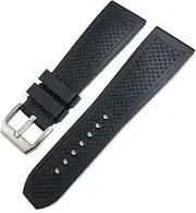 [KAVJU] 22mm 23mm 24mm Rubber Watchband，For CALIBRE DE TANK SOLO SANTOS DE Series Watch Upgrade Replace Waterproof Silicone Watch Strap Butterfly Buckle
