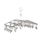 [42] Pegs Aluminum Alloy Hanger Airer Dryer Rack Laundry Sock Underwear