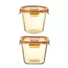 Glass Yogurt Container Oat Containers with Snap Lock Lid