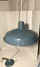 15 5/8" W Light Ceiling Lamp Metal Warehouse Swag Blue Hanging Fixture NOS