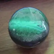 392g RARE Natural blue Volcanic Rock agate Sphere Quartz Crystal Ball Healing