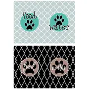 2 x Jumbo Large Pet Feeding Food Mat for Dog Cat Placemat Dish Bowl Easy Wipe Clean