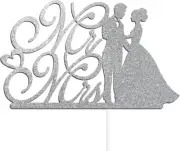 Mr and Mrs Cake Topper, Bride and Groom Sign for Wedding, Engagement Cake Topper